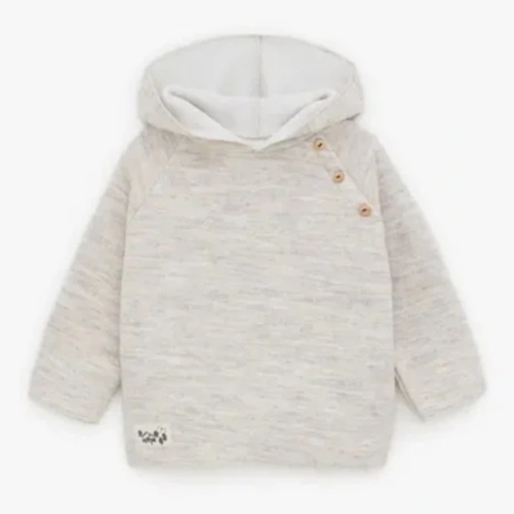 Zara Other - Zara Baby Toddler Soft Double-Faced Long Sleeve Hooded Sweatshirt Sweater